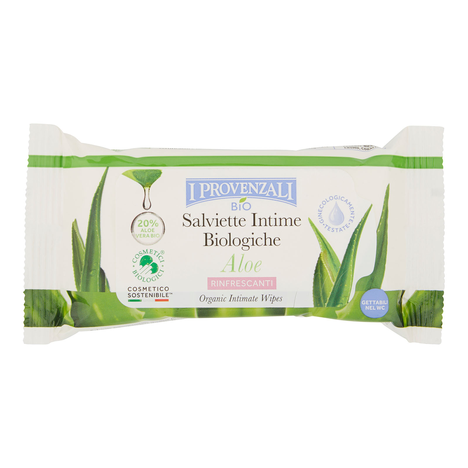 105978 I PROVENZALI BIO Salviette Intime Biologiche Delicate 12 pz