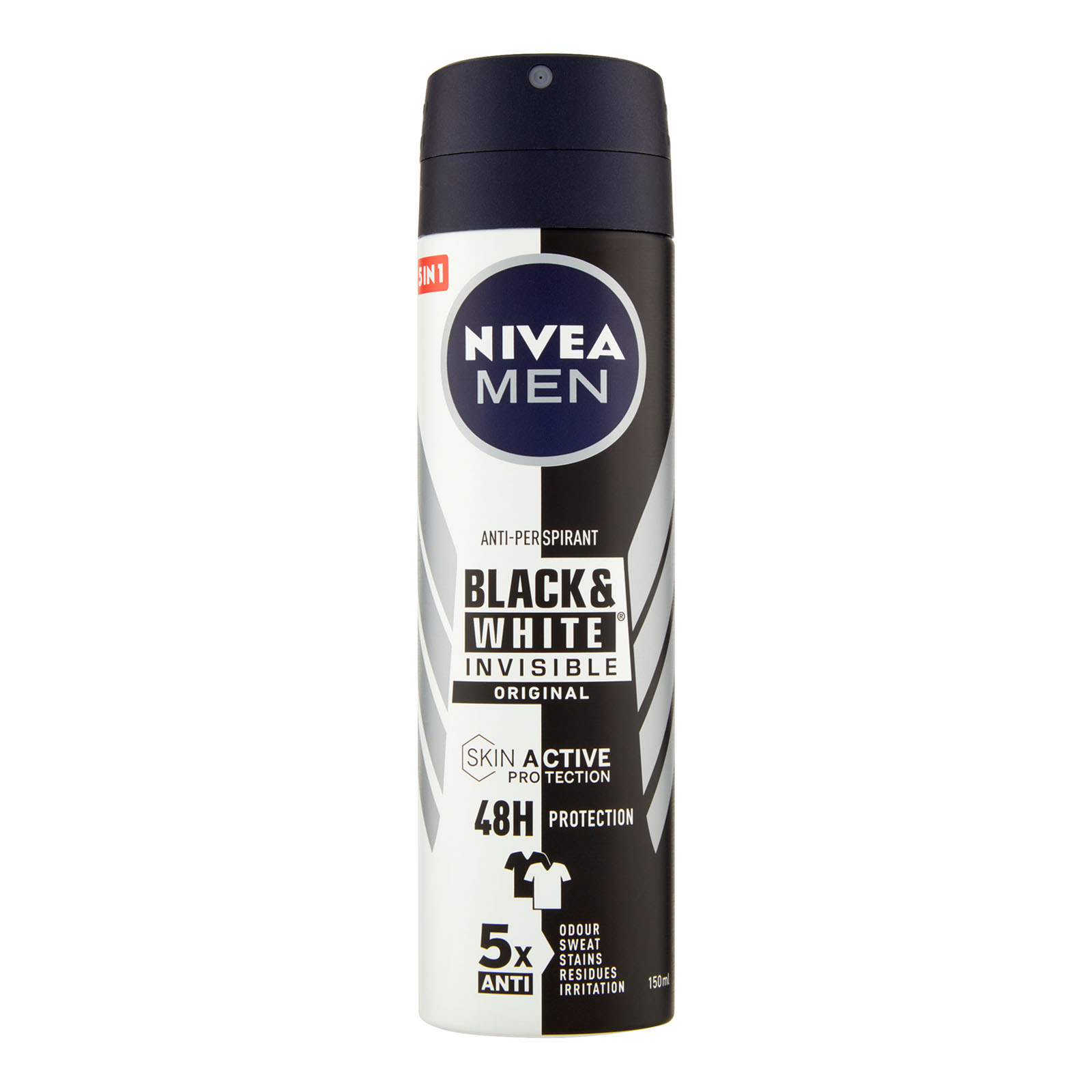 116414 NIVEA DEODORANTE Men 48h Invisible for Black & White Original - Deo