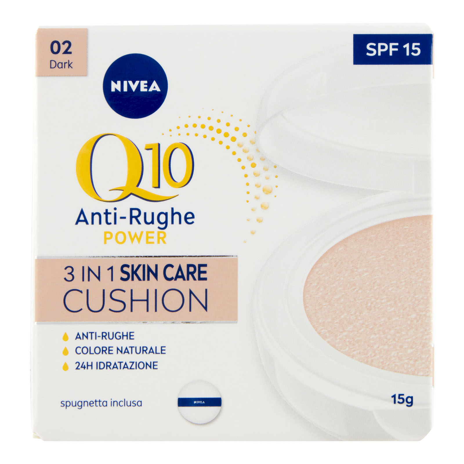 119838 NIVEA VISAGE NIVEA CUSHION Q10 CREMA 15 ML DARK
