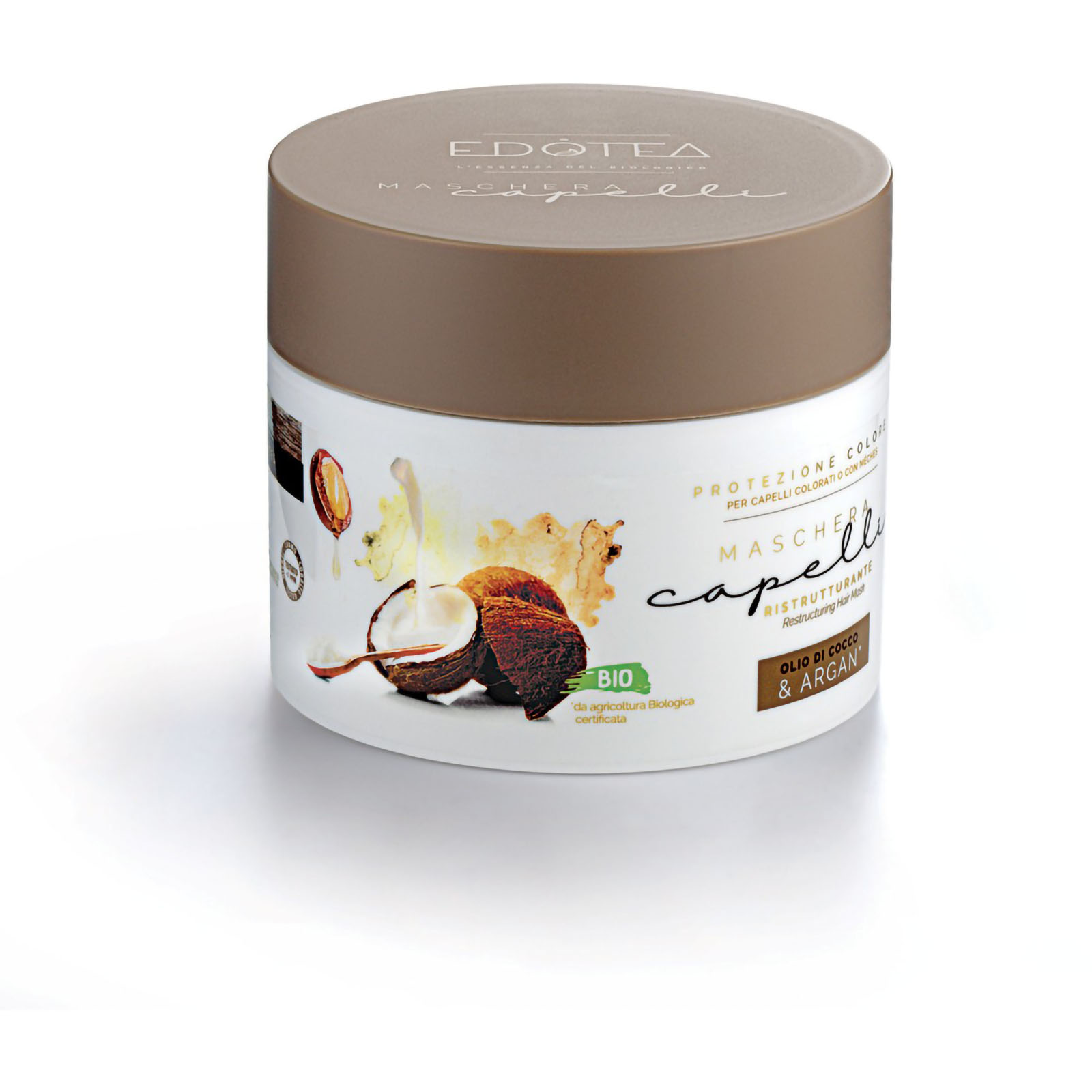 127529 EDOTEA Maschera Capelli Ristrutturante Olio di Cocco & Ar