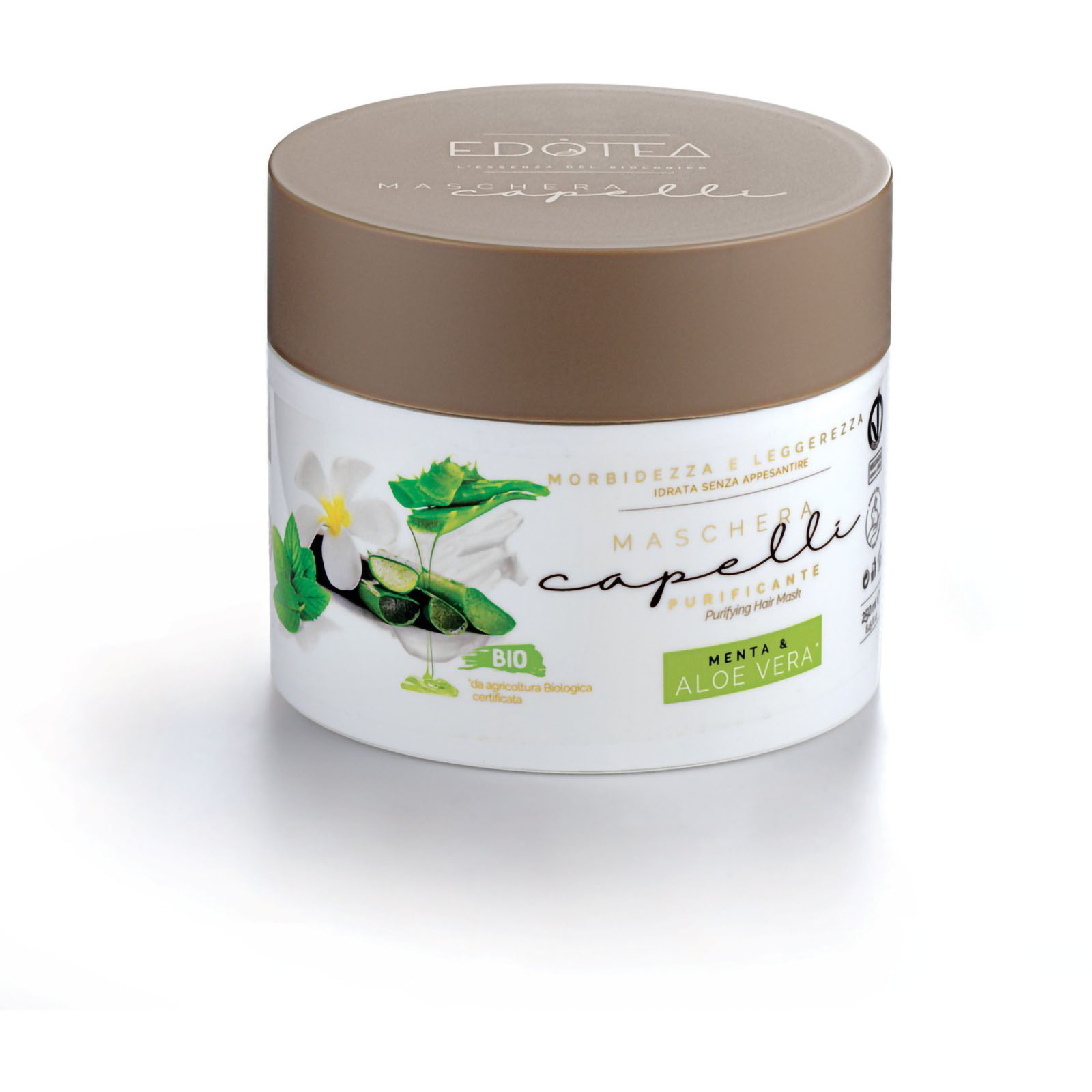 127531 EDOTEA Maschera Capelli Purificante Menta & Aloe Vera 250