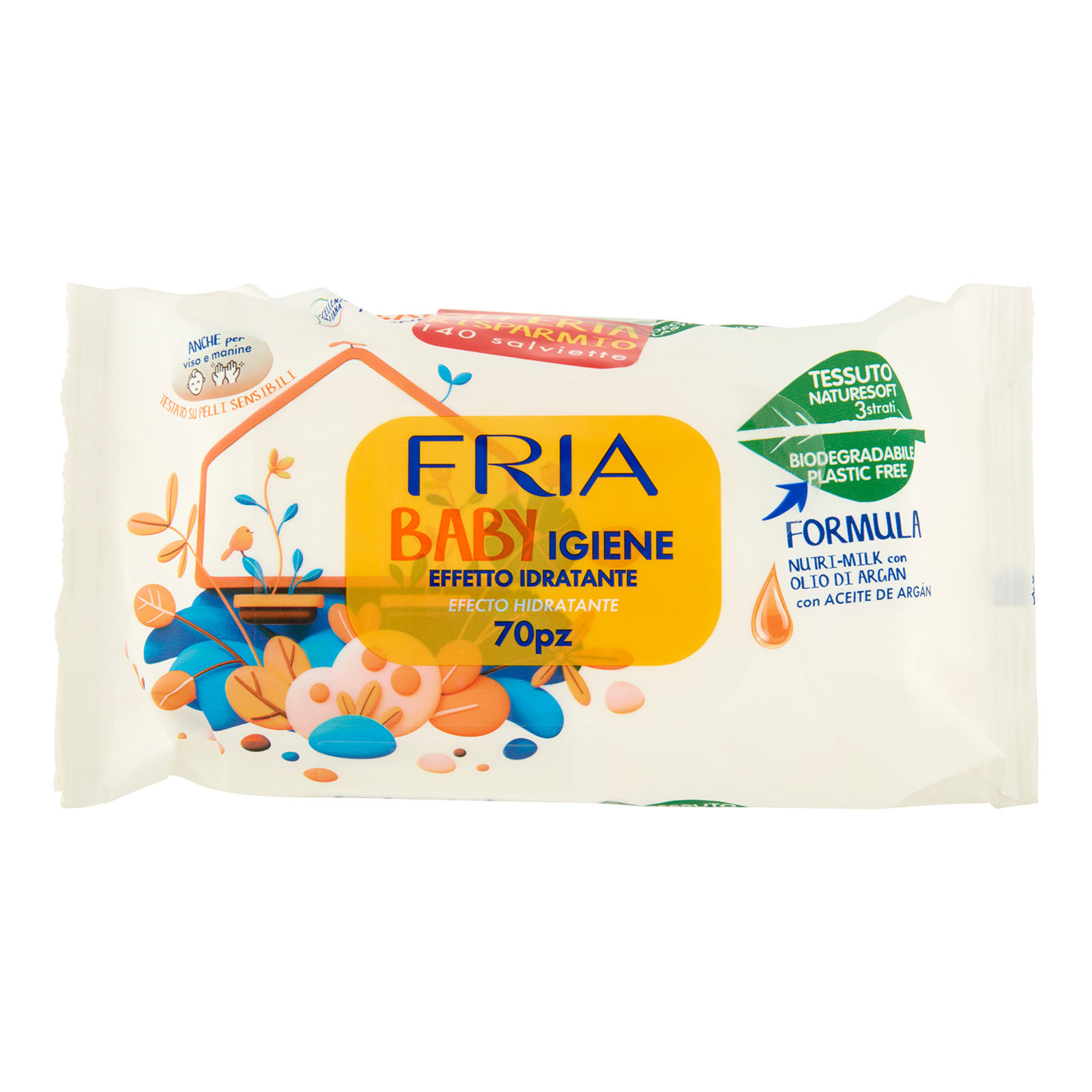 56552 FRIA Salviettine Baby Umidificate Per Bambino 2 Pacchi
