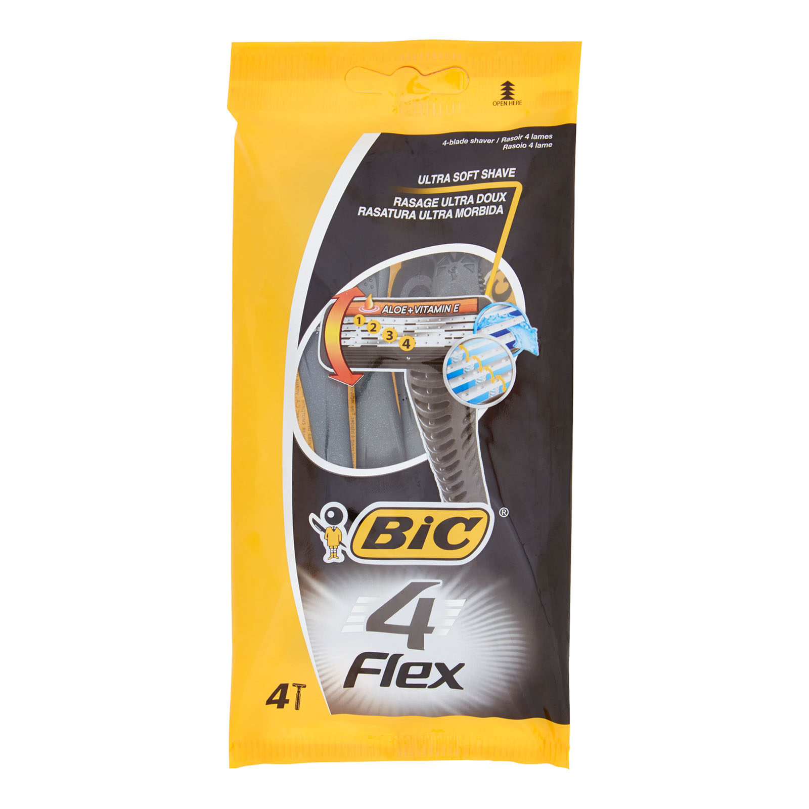 77815 BIC 4 Flex Rasoio 4 lame 4 pz