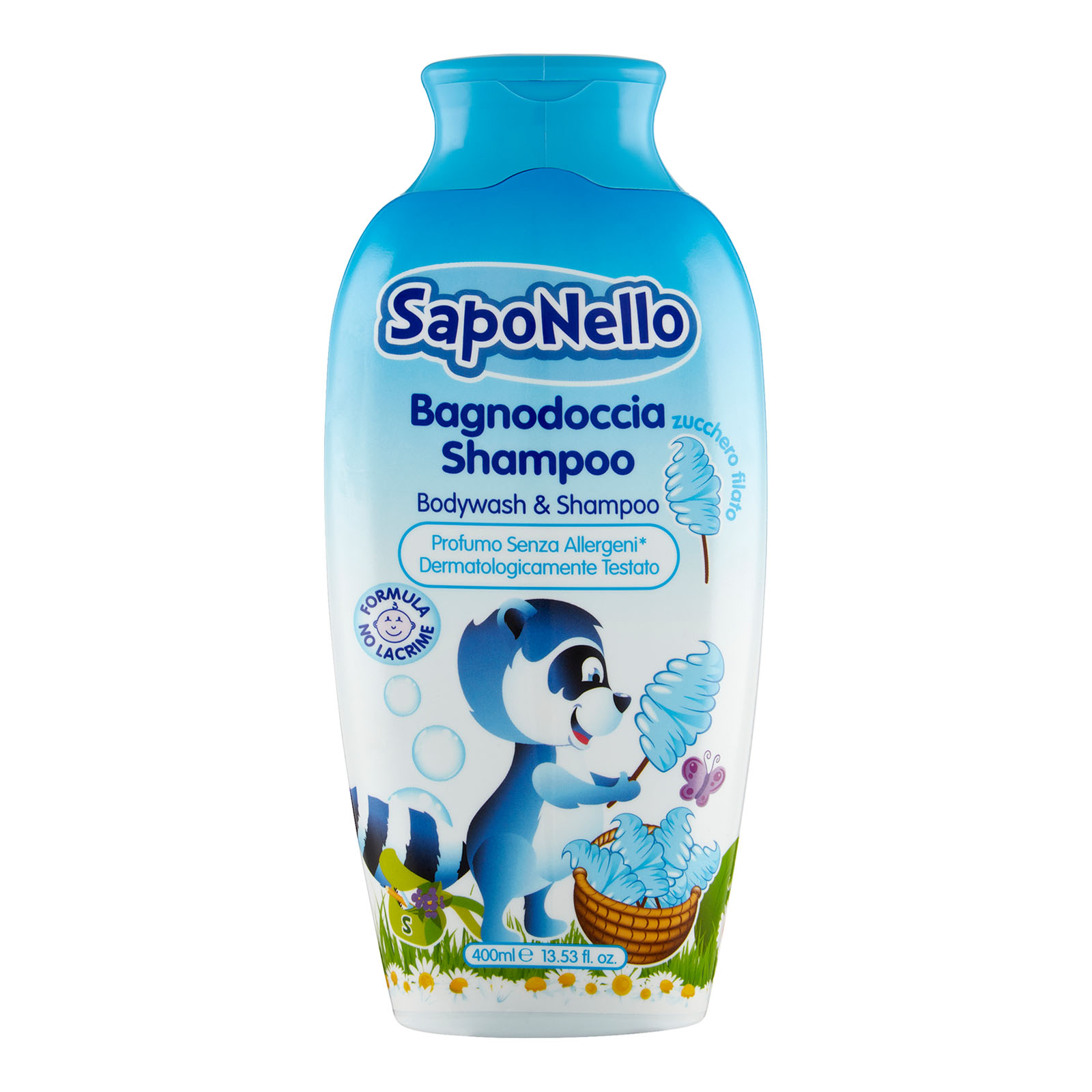88877 SAPONELLO Bagnodoccia Shampoo Zucchero Filato 400 ml