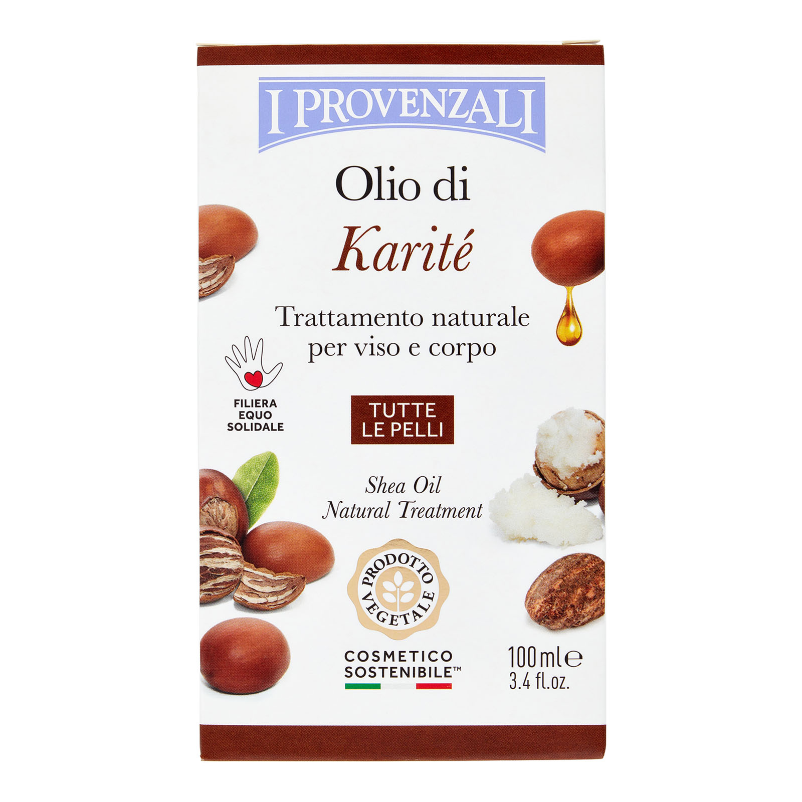 94827 I PROVENZALI KARITE Olio di Karite^ Puro al 100% per Tutte le Pelli 10