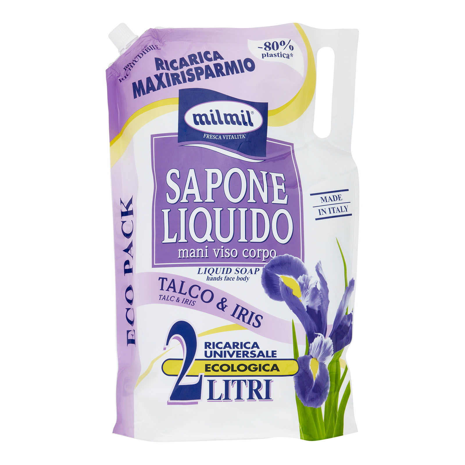 95633 mil Sapone Liquido Busta Ricarica Talco 2 Lt